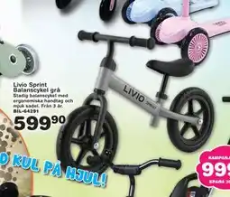Lekextra Livio Sprint Balanscykel grå erbjuda