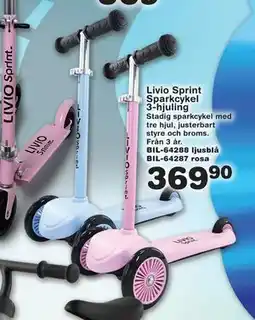 Lekextra Livio Sprint Sparkcykel 3-hjuling erbjuda