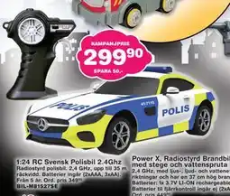 Lekextra 1:24 RC Svensk Polisbil 2.4Ghz erbjuda
