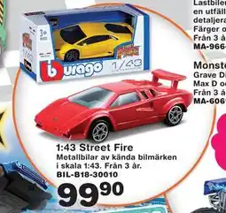 Lekextra 1:43 Street Fire erbjuda
