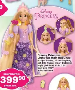 Lekextra Disney Princess Light-Up Hair Rapunzel erbjuda