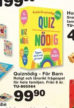 Lekextra Quiznödig - För Barn erbjuda