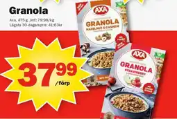 Pekås AXA Granola erbjuda