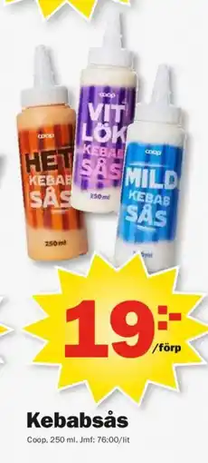 Pekås Coop Kebabsås erbjuda