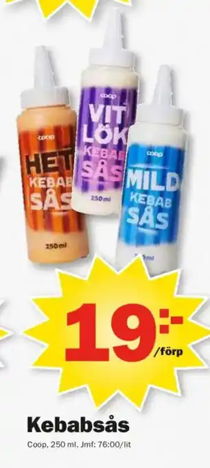 Pekås Coop Kebabsås erbjuda