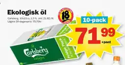 Pekås Carlsberg Ekologisk öl erbjuda