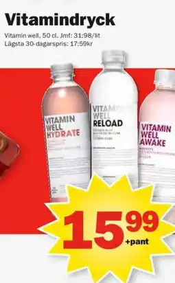 Pekås Vitamin well Vitamindryck erbjuda