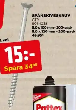 Jem&Fix Spånskiveskruv erbjuda