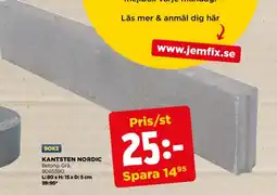 Jem&Fix Kantsten Nordic erbjuda