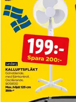 Jem&Fix Kalluftsfläkt erbjuda