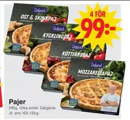 Matöppet Pajer erbjuda