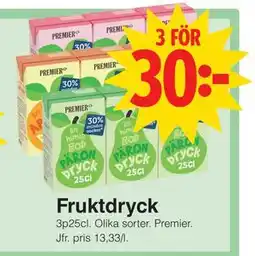 Matöppet Fruktdryck erbjuda