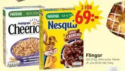 Matöppet Flingor erbjuda