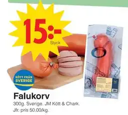 Matöppet Falukorv erbjuda