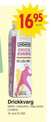 Matöppet Drickkvarg erbjuda