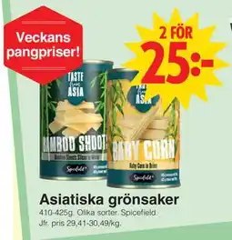 Matöppet Asiatiska grönsaker erbjuda