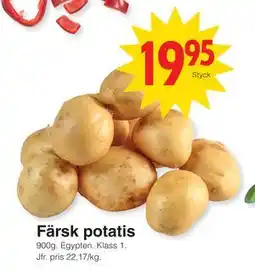 Matöppet Färsk potatis erbjuda