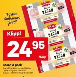 City Gross Bacon 3-pack erbjuda