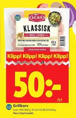 ICA Kvantum SCAN Grillkorv erbjuda