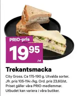 City Gross Trekantsmacka, Pris i appen erbjuda