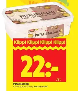 ICA Kvantum ICA Potatissallad erbjuda