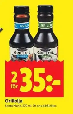 ICA Kvantum SANTA MARIA Grillolja erbjuda