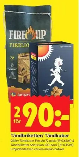 ICA Kvantum Tändbriketter/ tändkuber erbjuda