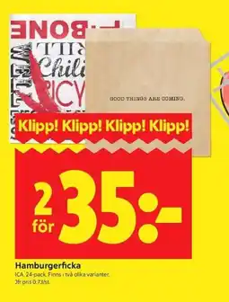 ICA Kvantum ICA Hamburgerficka erbjuda