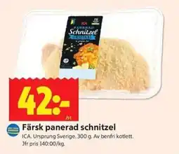 ICA Kvantum ICA Färsk panerad schnitzel erbjuda