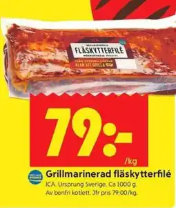 ICA Kvantum ICA Grillmarinerad fläskytterfilé erbjuda