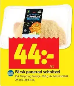 ICA Kvantum ICA Färsk panerad schnitzel erbjuda