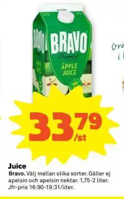 Coop Bravo Äpple Juice erbjuda