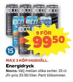 Coop Energidryck Nocco erbjuda