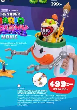 Lekia SUPER MARIO GALAXY MOVIE BOWSER JR MED CLOWN CAR erbjuda