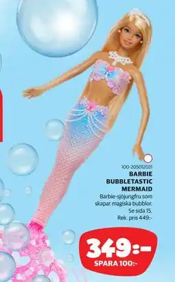 Lekia BARBIE BUBBLETASTIC MERMAID erbjuda