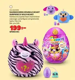 Lekia RAINBOCORNS SPARKLE HEART SURPRISE S1 WILD HEART erbjuda