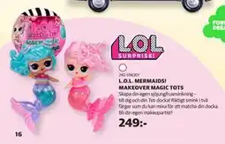 Lekia L.O.L. MERMAIDS! MAKEOVER MAGIC TOTS erbjuda