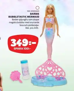 Lekia BARBIE BUBBLETASTIC MERMAID erbjuda