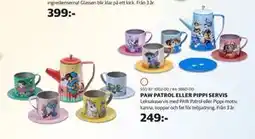 Lekia PAW PATROL ELLER PIPPI SERVIS erbjuda