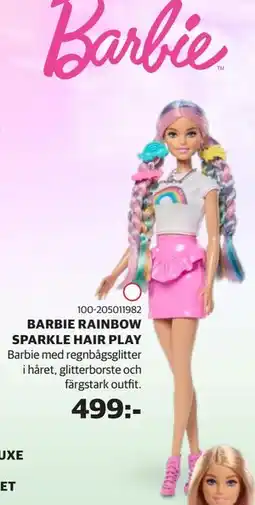 Lekia BARBIE RAINBOW SPARKLE HAIR PLAY erbjuda
