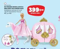 Lekia BE FRIENDS MODELLDOCKA MED HÄST OCH SMINKVAGN erbjuda