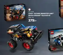 Lekia LEGO TECHNIC MONSTER JAM GRAVE DIGGER ELD OCH IS erbjuda