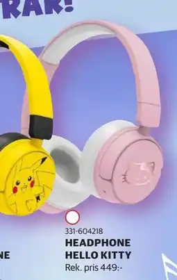 Lekia HEADPHONE HELLO KITTY erbjuda