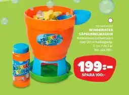 Lekia WIND&WATER SÅPBUBBELMASKIN erbjuda