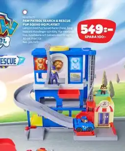 Lekia PAW PATROL SEARCH & RESCUE PUP SQUAD HQ PLAYSET erbjuda