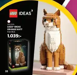 Lekia LEGO IDEAS ORANGE KATT erbjuda