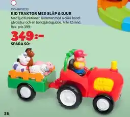 Lekia KID TRAKTOR MED SLÄP & DJUR erbjuda