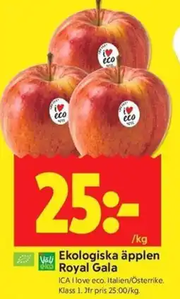 ICA Kvantum ICA Ekologiska äpplen Royal Gala erbjuda