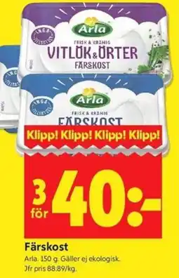 ICA Kvantum Arla Färskost erbjuda