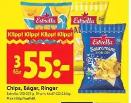 ICA Kvantum Estrella Chips, Bågar, Ringar erbjuda